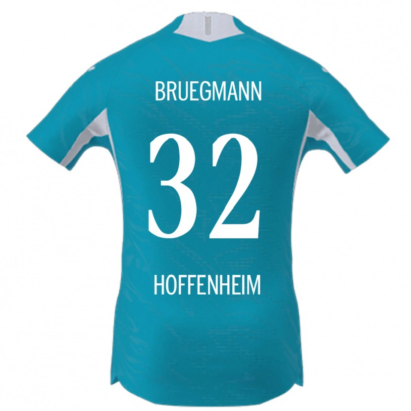 Danxen Dame Lukas Bruegmann #32 Lyseblå Bortetrøye Drakt Trøye 2025/26 Skjorter T-Skjorte