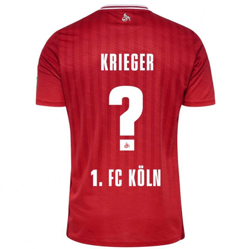 Danxen Dame Karl Krieger #0 Rød Hvit Bortetrøye Drakt Trøye 2025/26 Skjorter T-Skjorte