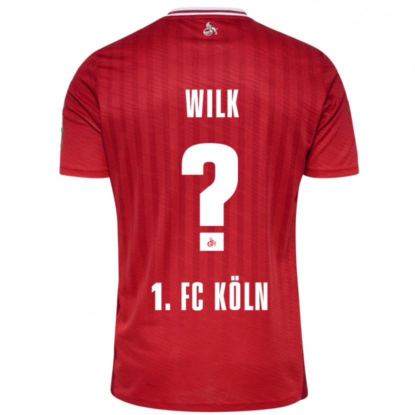 Danxen Dame Emil Wilk #0 Rød Hvit Bortetrøye Drakt Trøye 2025/26 Skjorter T-Skjorte