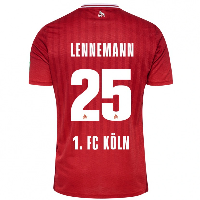 Danxen Dame Bernie Lennemann #25 Rød Hvit Bortetrøye Drakt Trøye 2025/26 Skjorter T-Skjorte