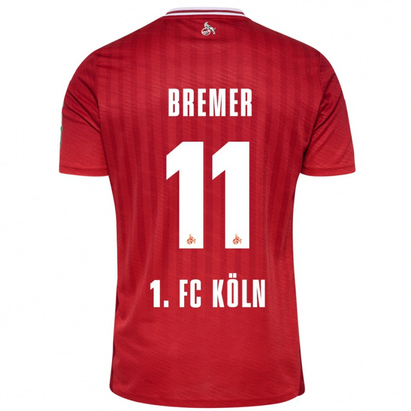 Danxen Dame Pauline Bremer #11 Rød Hvit Bortetrøye Drakt Trøye 2025/26 Skjorter T-Skjorte