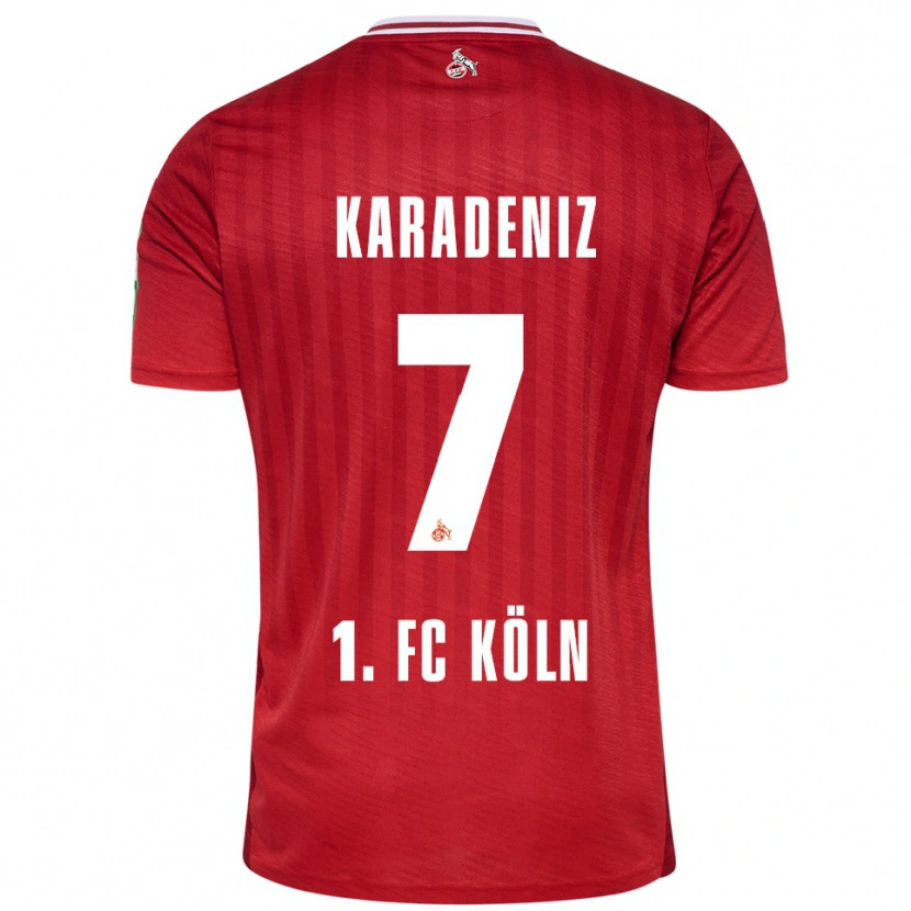 Danxen Dame Thierry Karadeniz #7 Rød Hvit Bortetrøye Drakt Trøye 2025/26 Skjorter T-Skjorte