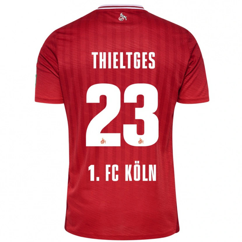 Danxen Dame Phil Thieltges #23 Rød Hvit Bortetrøye Drakt Trøye 2025/26 Skjorter T-Skjorte