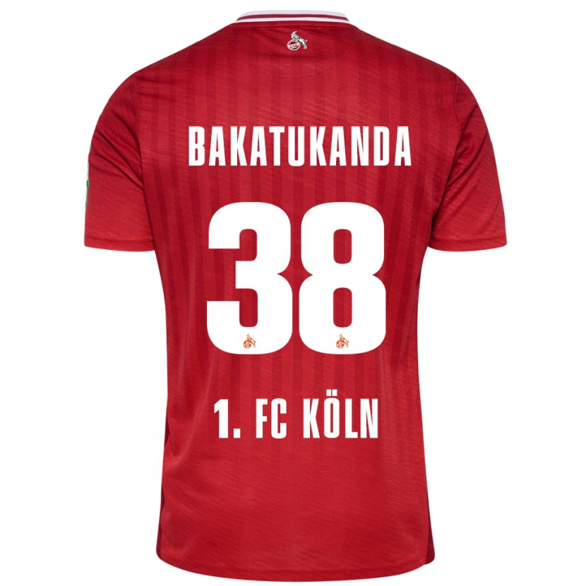 Danxen Dame Elias Bakatukanda #38 Rød Hvit Bortetrøye Drakt Trøye 2025/26 Skjorter T-Skjorte