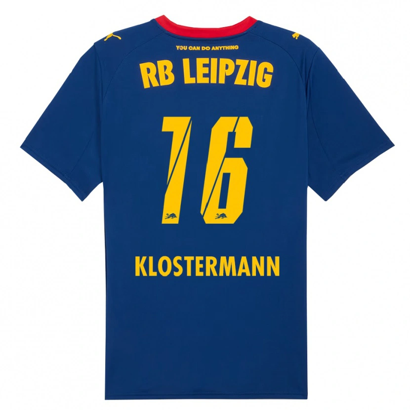 Danxen Dame Lukas Klostermann #16 Marineblå Rød Bortetrøye Drakt Trøye 2025/26 Skjorter T-Skjorte