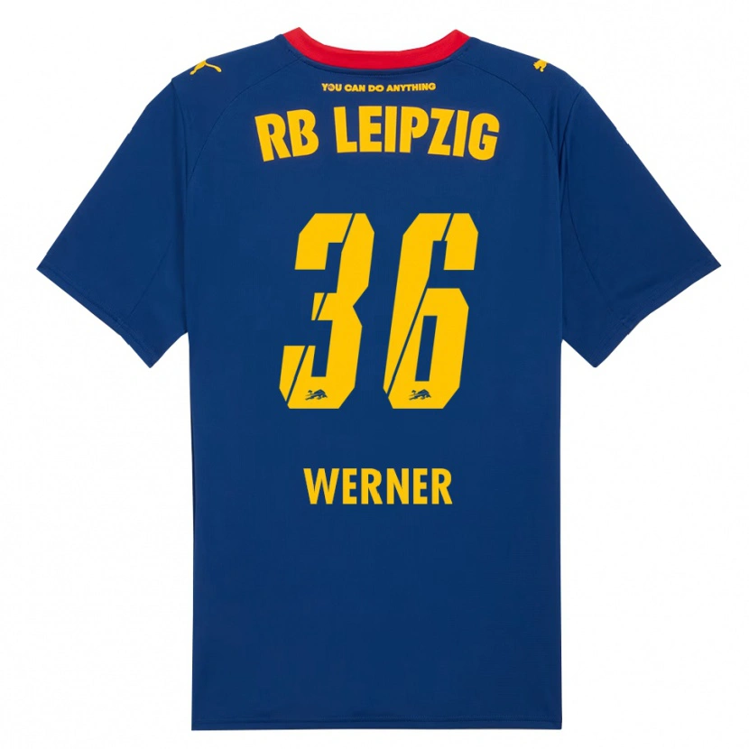 Danxen Dame Timo Werner #36 Marineblå Rød Bortetrøye Drakt Trøye 2025/26 Skjorter T-Skjorte