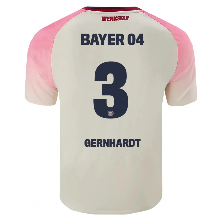 Danxen Dame Nils Gernhardt #3 Rosa Off-White Bortetrøye Drakt Trøye 2025/26 Skjorter T-Skjorte