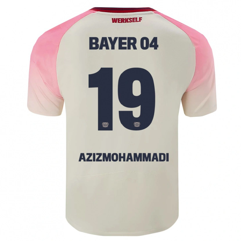 Danxen Dame Mick Azizmohammadi #19 Rosa Off-White Bortetrøye Drakt Trøye 2025/26 Skjorter T-Skjorte