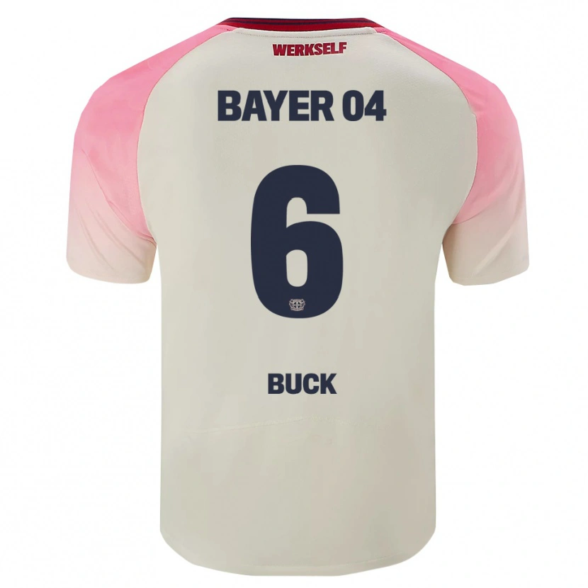 Danxen Dame Dustin Buck #6 Rosa Off-White Bortetrøye Drakt Trøye 2025/26 Skjorter T-Skjorte