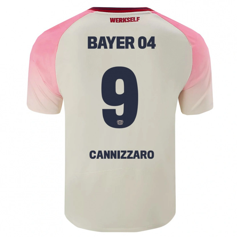 Danxen Dame Simone Cannizzaro #9 Rosa Off-White Bortetrøye Drakt Trøye 2025/26 Skjorter T-Skjorte