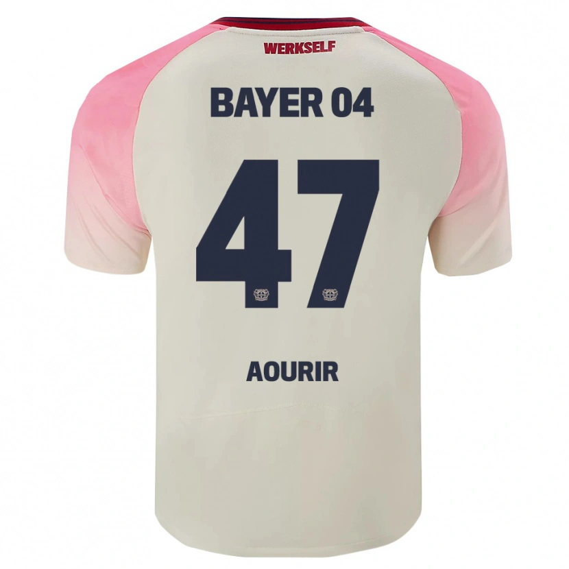 Danxen Dame Ayman Aourir #47 Rosa Off-White Bortetrøye Drakt Trøye 2025/26 Skjorter T-Skjorte