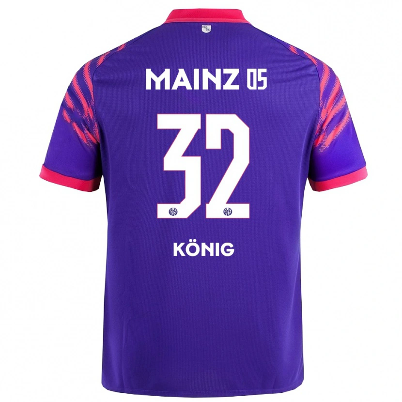Danxen Dame Raúl König #32 Marineblå Rosa Bortetrøye Drakt Trøye 2025/26 Skjorter T-Skjorte