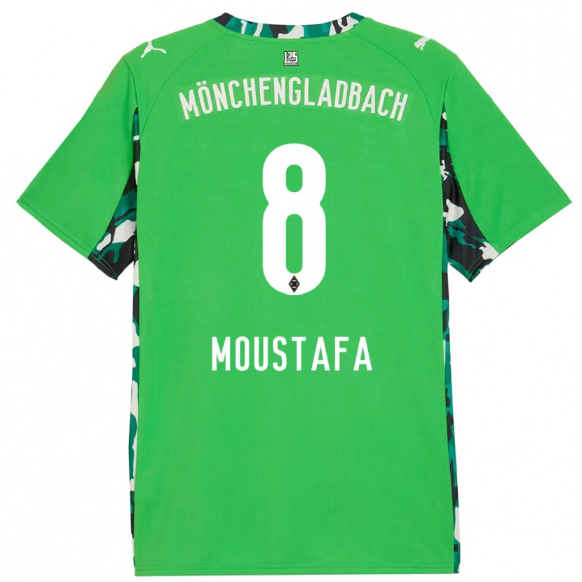 Danxen Dame Moustafa Ashraf Moustafa #8 Grønn Svart Bortetrøye Drakt Trøye 2025/26 Skjorter T-Skjorte