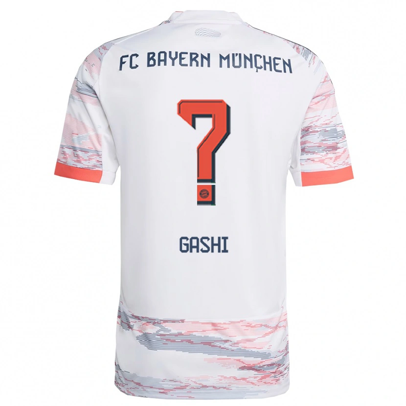 Danxen Dame Afrim Gashi #0 Hvit Grå Bortetrøye Drakt Trøye 2025/26 Skjorter T-Skjorte