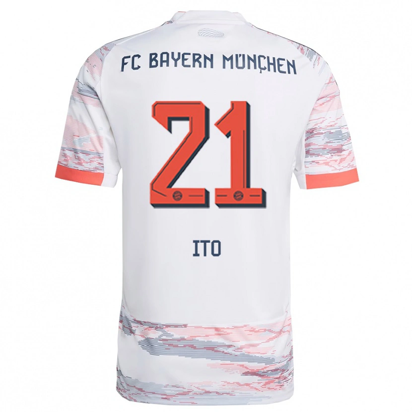 Danxen Dame Hiroki Ito #21 Hvit Grå Bortetrøye Drakt Trøye 2025/26 Skjorter T-Skjorte