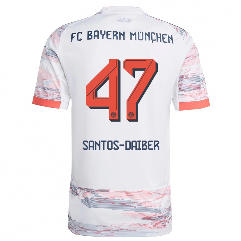 Danxen Dame David Santos Daiber #47 Hvit Grå Bortetrøye Drakt Trøye 2025/26 Skjorter T-Skjorte