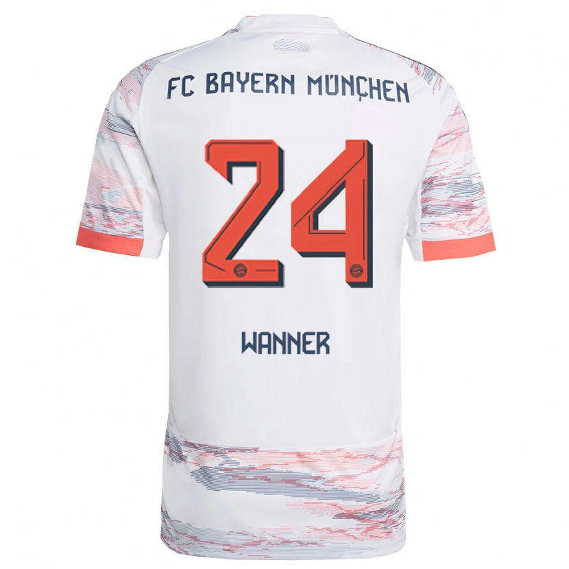 Danxen Dame Paul Wanner #24 Hvit Grå Bortetrøye Drakt Trøye 2025/26 Skjorter T-Skjorte