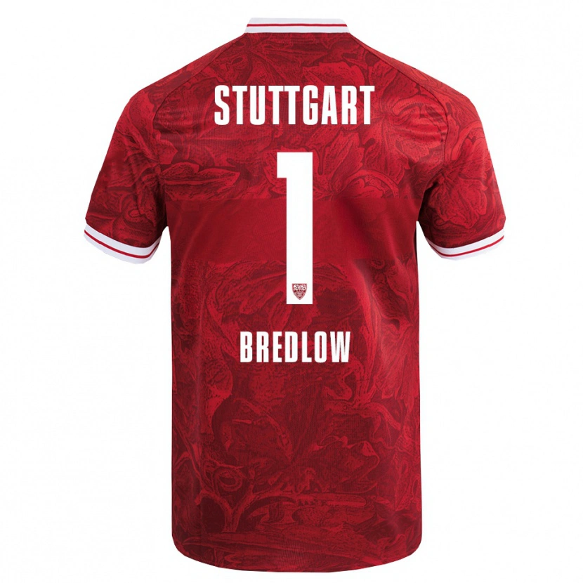 Danxen Dame Fabian Bredlow #1 Rød Svart Bortetrøye Drakt Trøye 2025/26 Skjorter T-Skjorte