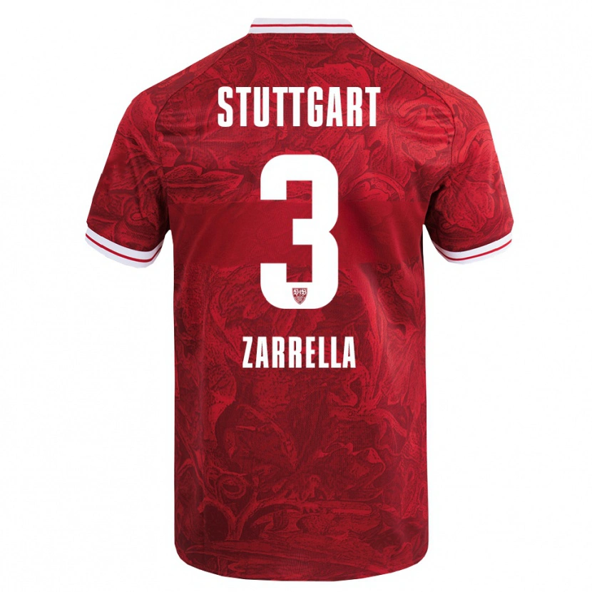 Danxen Dame Gabriel Zarrella #3 Rød Svart Bortetrøye Drakt Trøye 2025/26 Skjorter T-Skjorte