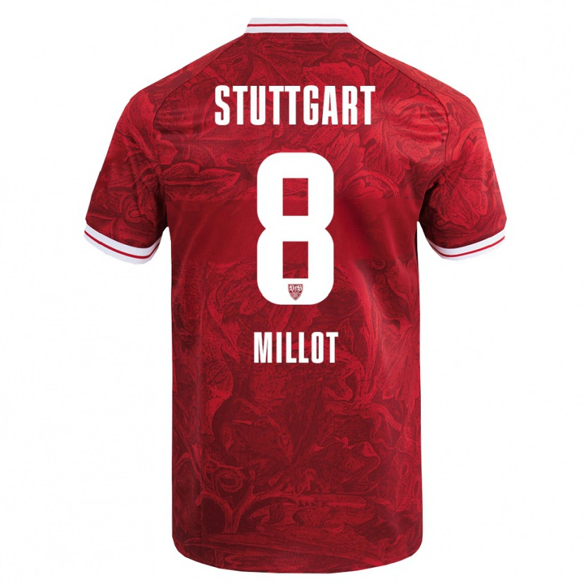 Danxen Dame Enzo Millot #8 Rød Svart Bortetrøye Drakt Trøye 2025/26 Skjorter T-Skjorte