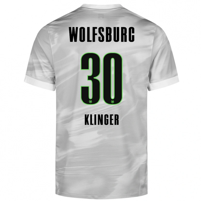 Danxen Dame Niklas Klinger #30 Grå Hvit Bortetrøye Drakt Trøye 2025/26 Skjorter T-Skjorte
