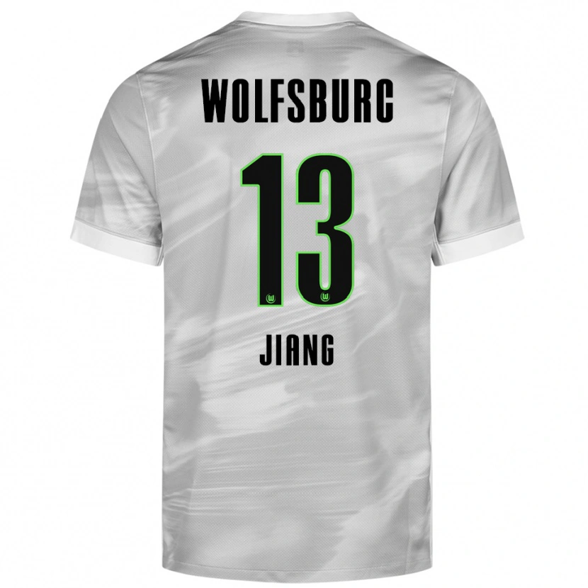 Danxen Dame Jingqi Jiang #13 Grå Hvit Bortetrøye Drakt Trøye 2025/26 Skjorter T-Skjorte