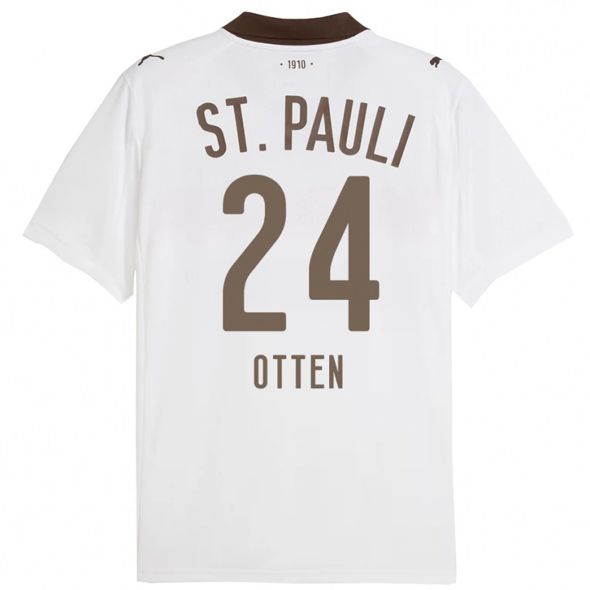 Danxen Dame Neo Otten #24 Hvit Rød Bortetrøye Drakt Trøye 2025/26 Skjorter T-Skjorte