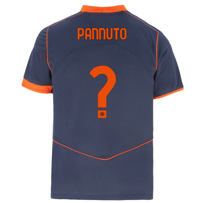 Danxen Dame Mattia Pannuto #0 Grå Oransje Tredje Sett Drakt Trøye 2025/26 Skjorter T-Skjorte