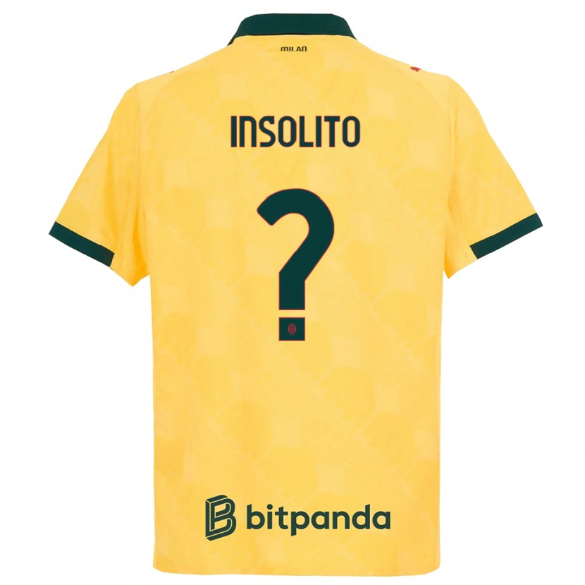 Danxen Dame Lorenzo Insolito #0 Gul Svart Tredje Sett Drakt Trøye 2025/26 Skjorter T-Skjorte