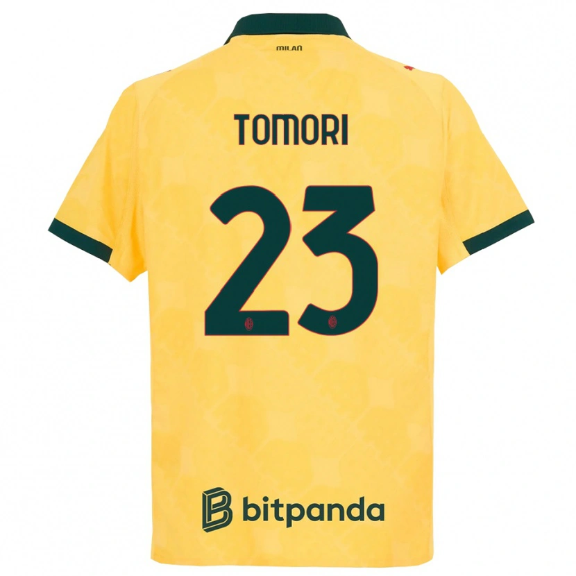 Danxen Dame Fikayo Tomori #23 Gul Svart Tredje Sett Drakt Trøye 2025/26 Skjorter T-Skjorte