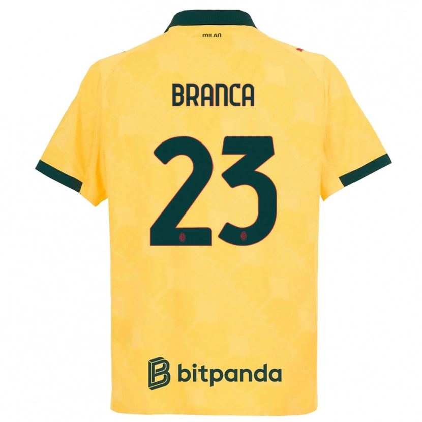 Danxen Dame Simone Branca #23 Gul Svart Tredje Sett Drakt Trøye 2025/26 Skjorter T-Skjorte