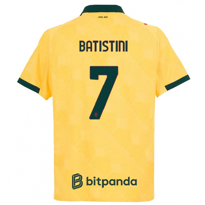 Danxen Dame Simone Batistini #7 Gul Svart Tredje Sett Drakt Trøye 2025/26 Skjorter T-Skjorte