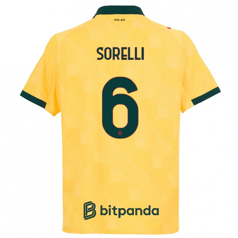 Danxen Dame Nadine Sorelli #6 Gul Svart Tredje Sett Drakt Trøye 2025/26 Skjorter T-Skjorte