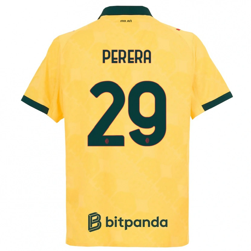Danxen Dame Nirash Perera #29 Gul Svart Tredje Sett Drakt Trøye 2025/26 Skjorter T-Skjorte
