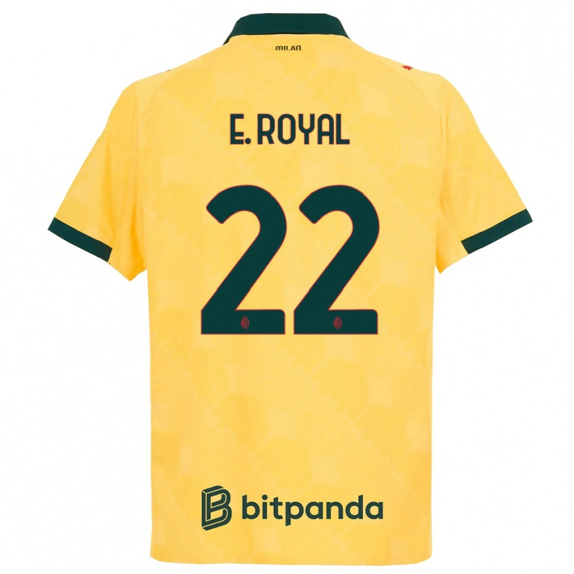 Danxen Dame Emerson Royal #22 Gul Svart Tredje Sett Drakt Trøye 2025/26 Skjorter T-Skjorte