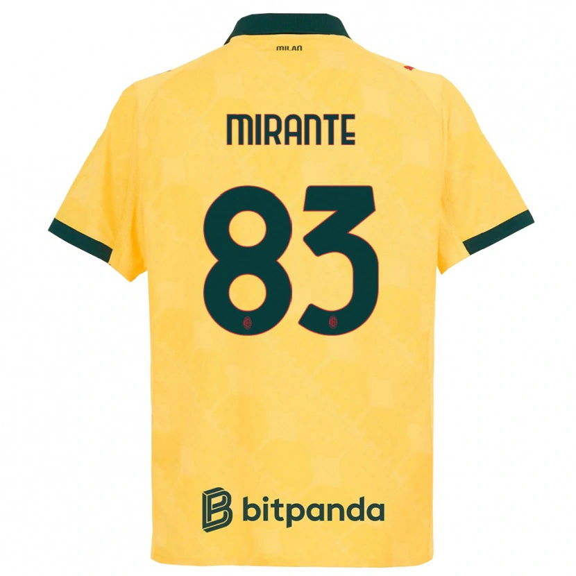 Danxen Dame Antonio Mirante #83 Gul Svart Tredje Sett Drakt Trøye 2025/26 Skjorter T-Skjorte