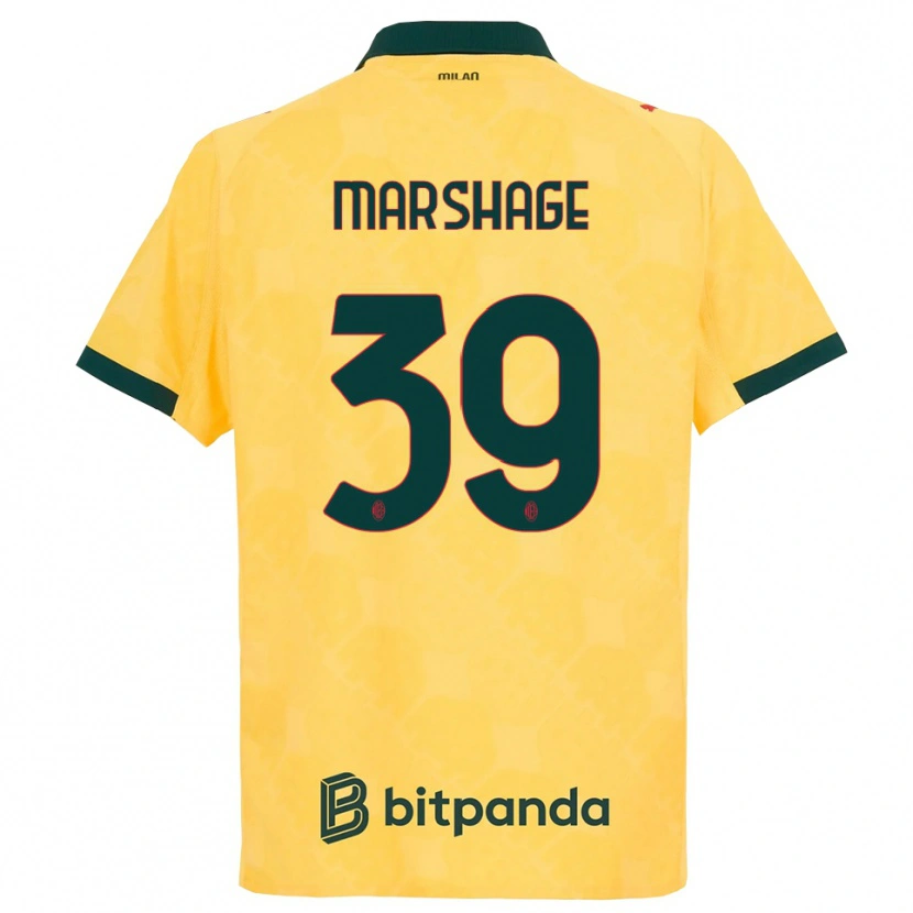 Danxen Dame Wilgot Marshage #39 Gul Svart Tredje Sett Drakt Trøye 2025/26 Skjorter T-Skjorte