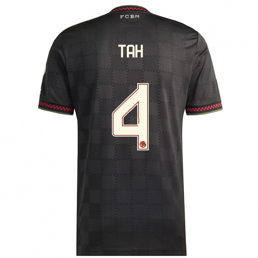 Danxen Dame Jonathan Tah #4 Svart Hvit Tredje Sett Drakt Trøye 2025/26 Skjorter T-Skjorte