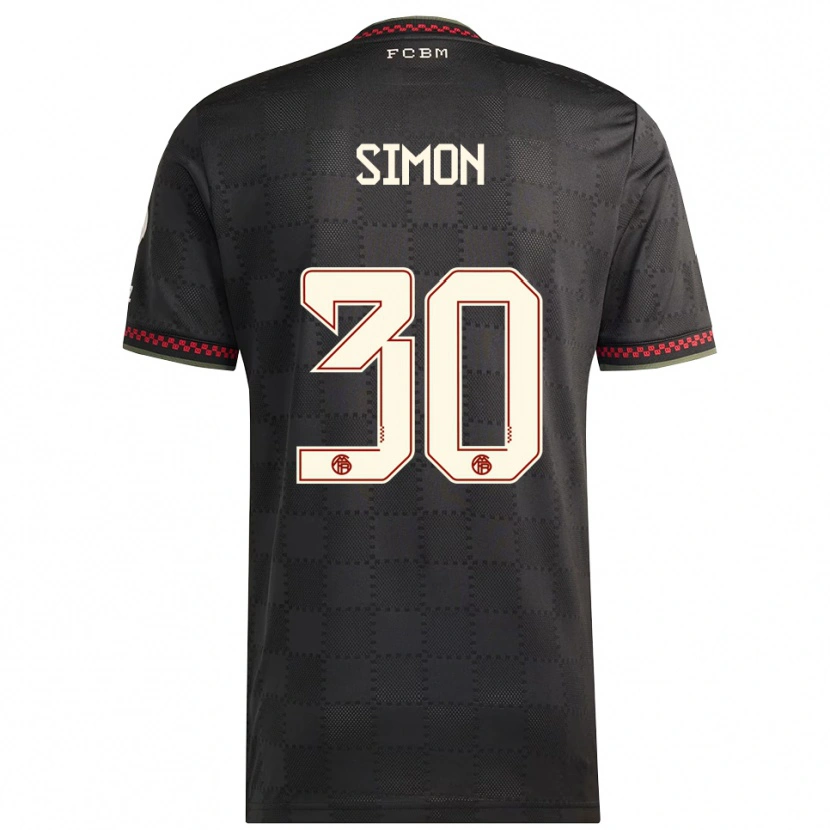 Danxen Dame Carolin Simon #30 Svart Hvit Tredje Sett Drakt Trøye 2025/26 Skjorter T-Skjorte