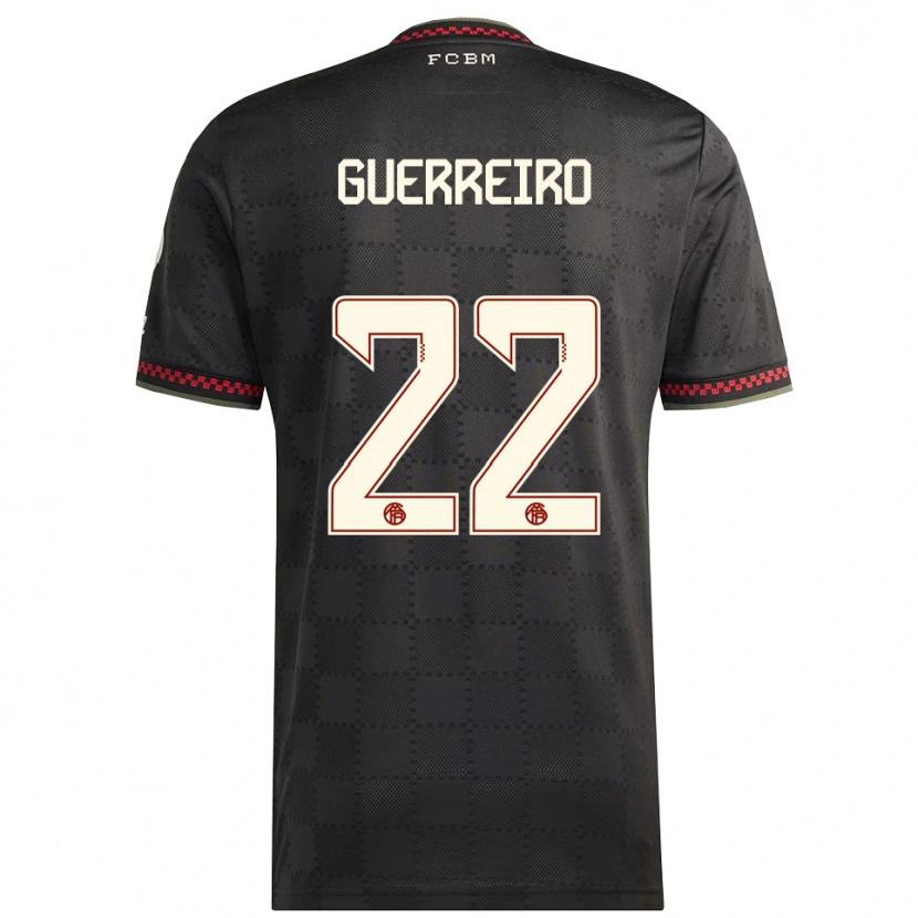 Danxen Dame Raphaël Guerreiro #22 Svart Hvit Tredje Sett Drakt Trøye 2025/26 Skjorter T-Skjorte