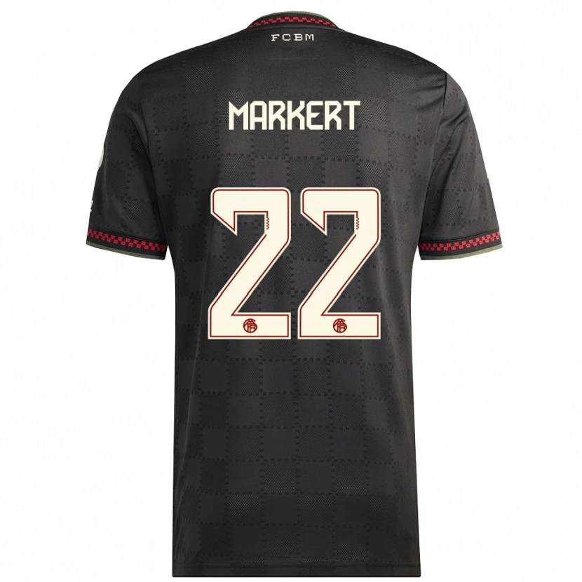 Danxen Dame Leon Markert #22 Svart Hvit Tredje Sett Drakt Trøye 2025/26 Skjorter T-Skjorte
