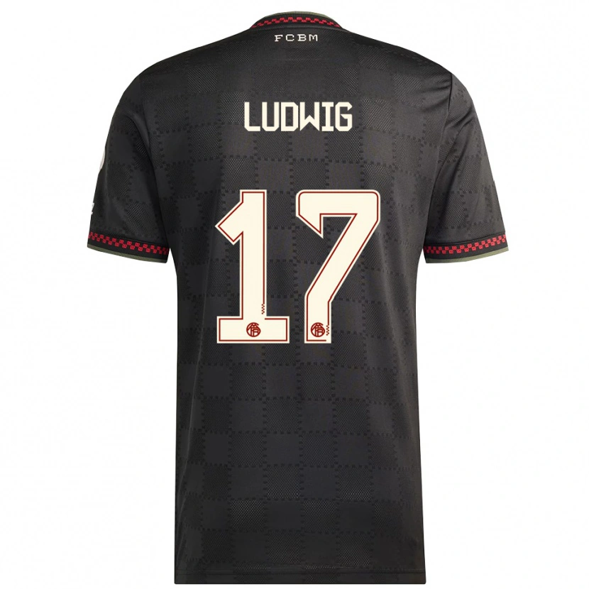 Danxen Dame Linus Ludwig #17 Svart Hvit Tredje Sett Drakt Trøye 2025/26 Skjorter T-Skjorte