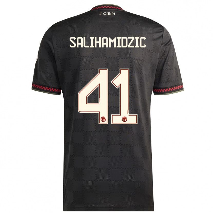 Danxen Dame Nick Salihamidzic #41 Svart Hvit Tredje Sett Drakt Trøye 2025/26 Skjorter T-Skjorte