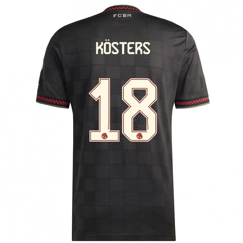 Danxen Dame Matthias Kösters #18 Svart Hvit Tredje Sett Drakt Trøye 2025/26 Skjorter T-Skjorte