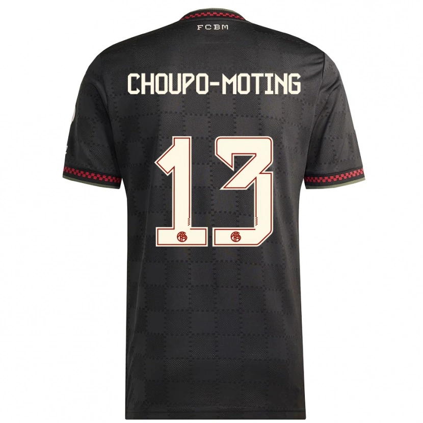 Danxen Dame Eric Maxim Choupo-Moting #13 Svart Hvit Tredje Sett Drakt Trøye 2025/26 Skjorter T-Skjorte