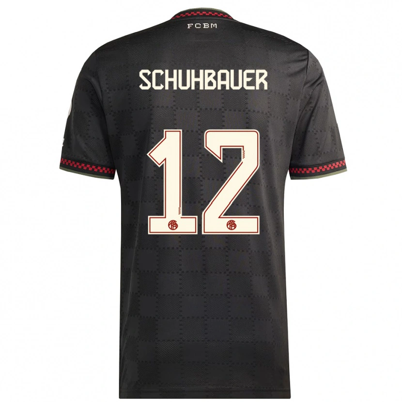Danxen Dame Maximilian Schuhbauer #12 Svart Hvit Tredje Sett Drakt Trøye 2025/26 Skjorter T-Skjorte