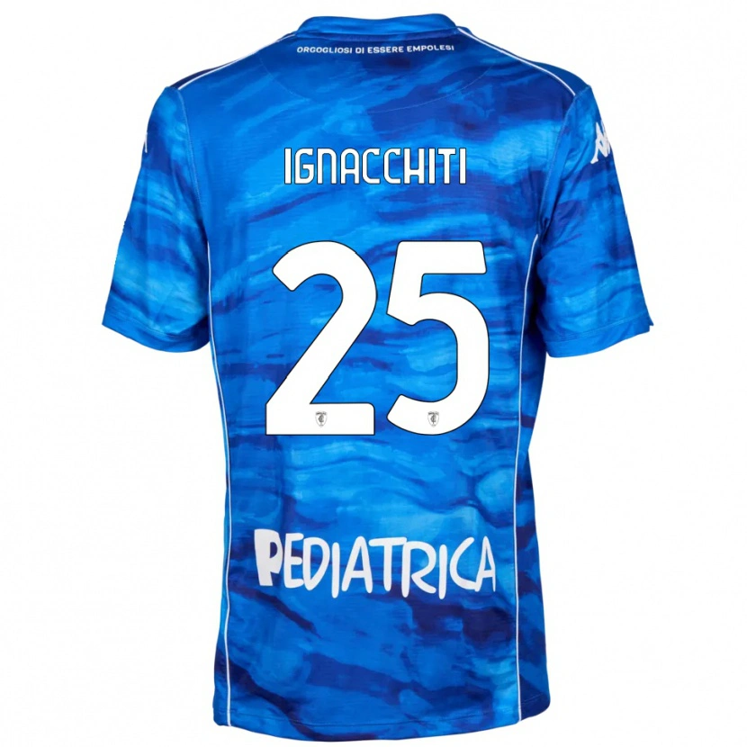 Danxen Barn Lorenzo Ignacchiti #25 Blå Hvit Hjemmetrøye Drakt Trøye 2025/26 Skjorter T-Skjorte