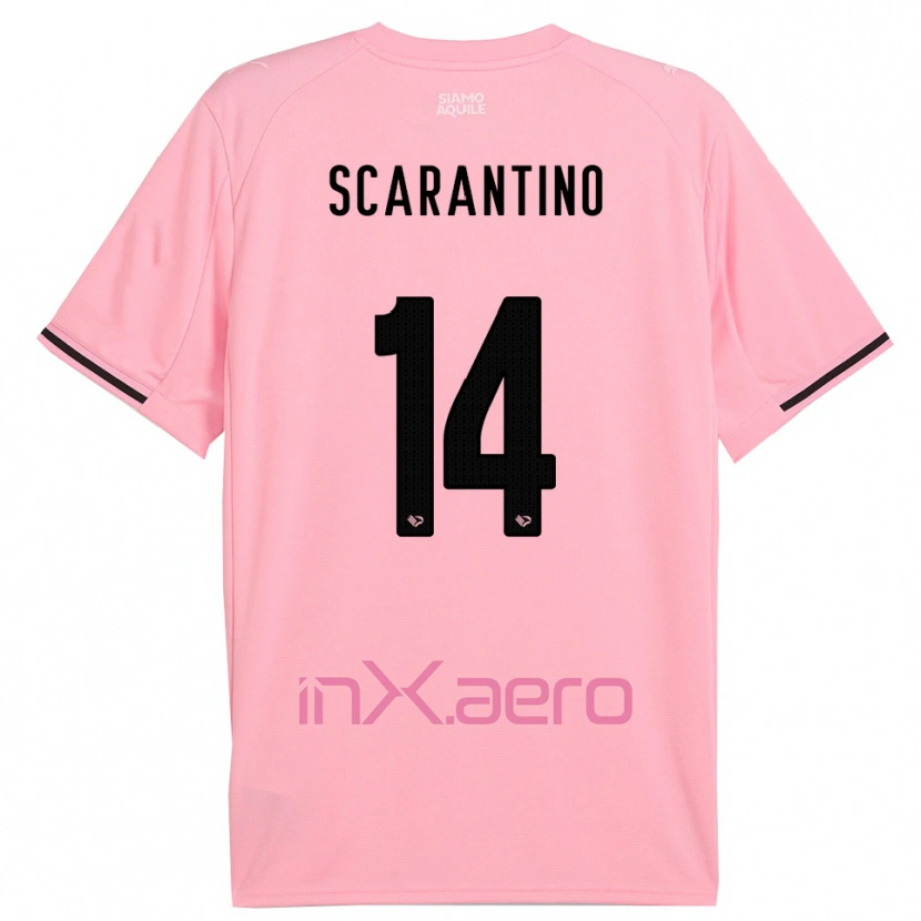 Danxen Barn Giorgio Scarantino #14 Rosa Svart Hjemmetrøye Drakt Trøye 2025/26 Skjorter T-Skjorte
