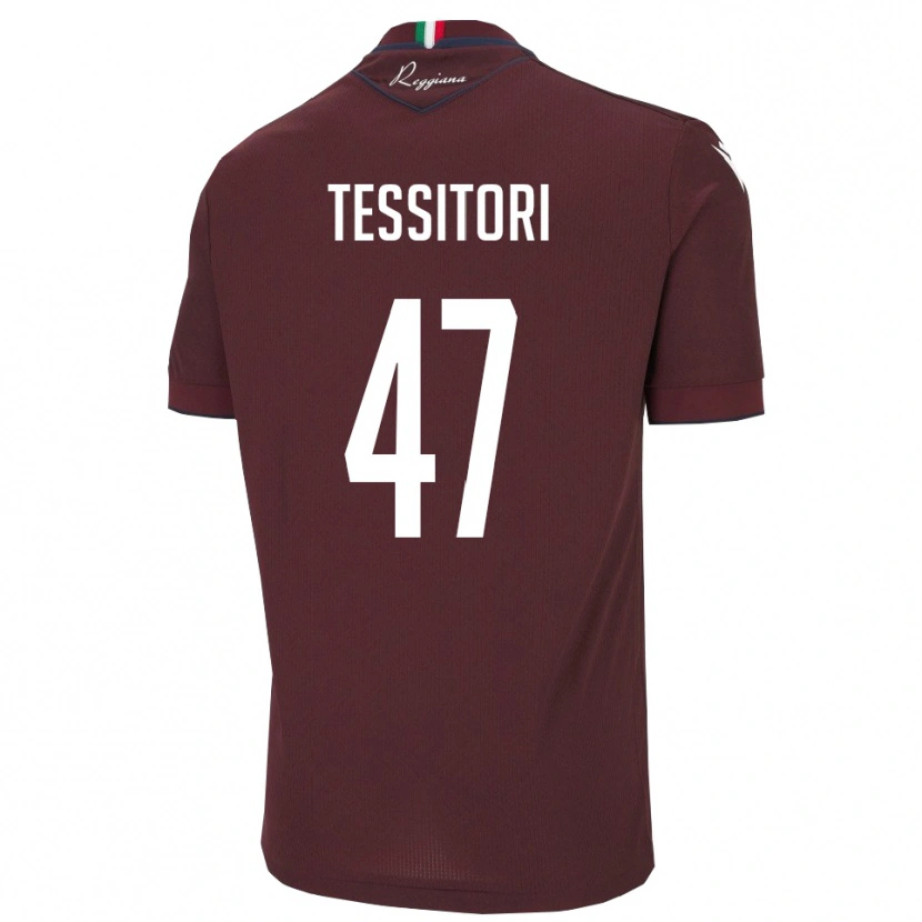 Danxen Barn Matteo Tessitori #47 Burgund Hvit Hjemmetrøye Drakt Trøye 2025/26 Skjorter T-Skjorte