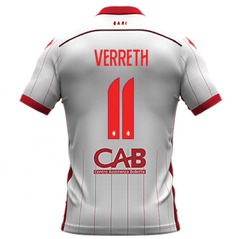 Danxen Barn Matthias Verreth #11 Hvit Rød Hjemmetrøye Drakt Trøye 2025/26 Skjorter T-Skjorte